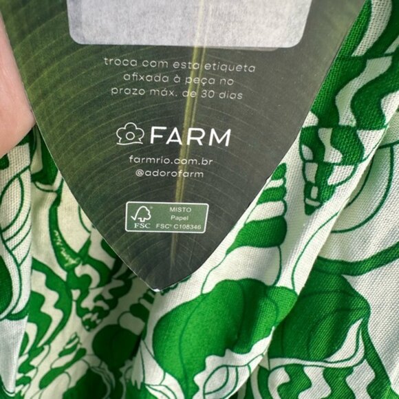 FARM Rio Green and White Pleated Maxi Dress - Picture 6 of 10